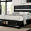 Lit pour grand lit contemporain en bois massif noir 1pc