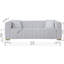Velours blanc 3 avec coussin confortable à densité multiple élégant et confortable