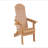 Lounge Chair Teak Wood Color, Suitable For All Seasons: Outdoor Lounge Chair, Made Of Sturdy HIPS Material, Equipped With 304 Stainless Steel Accessories.-48820976