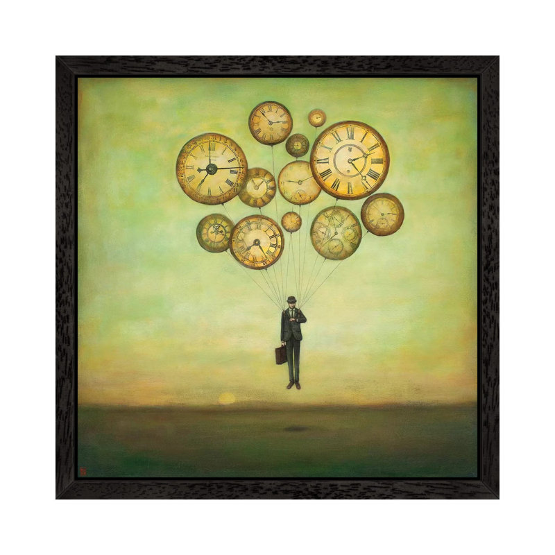 Waiting For Time To Fly by Duy Huynh - Painting on Canvas, 93.98 cm H x 93.98 cm W, Black Framed