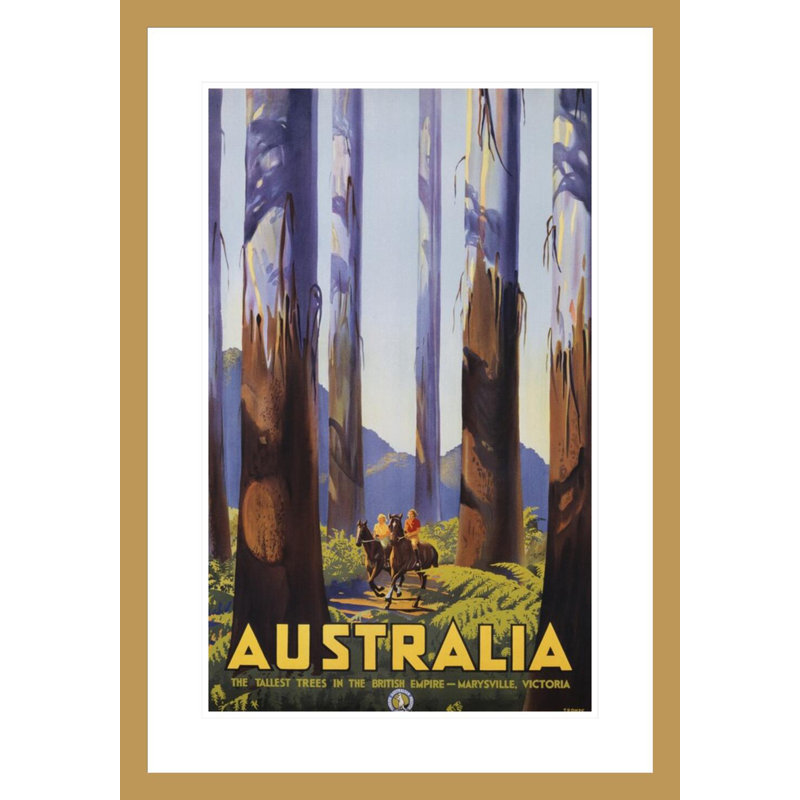 Affiche «Australie» par Percy Trompf, impression numérique sur toile, H 29,5 po x l 20,65 po