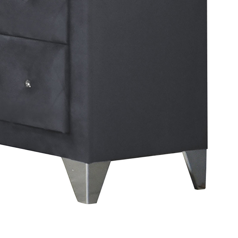 Commode à 5 tiroirs E 41,6 po, gris