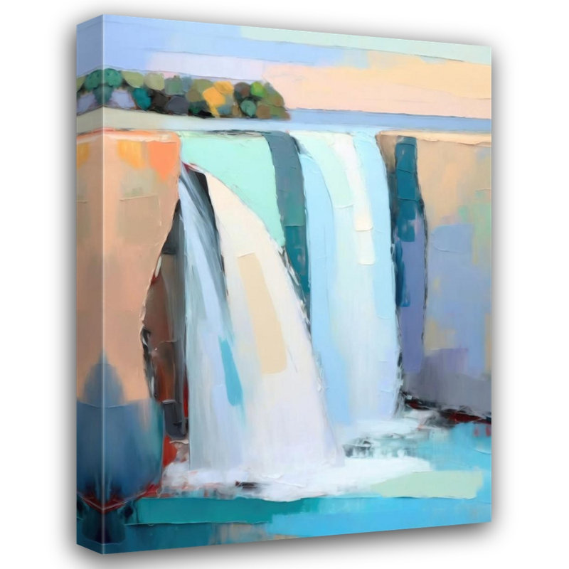 "Chutes d'eau 8" sur toile, H 18 po x l 15 po