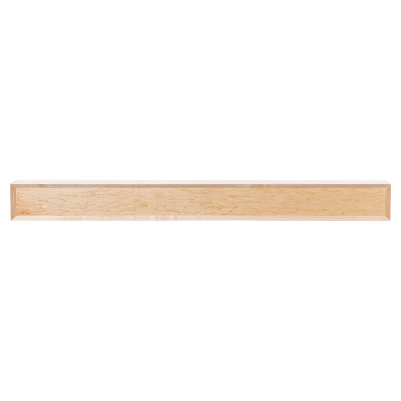 Tablette de manteau de cheminée en bois d'érable flottant Modern Ember Autumn, Polyuréthane transparent, 48"