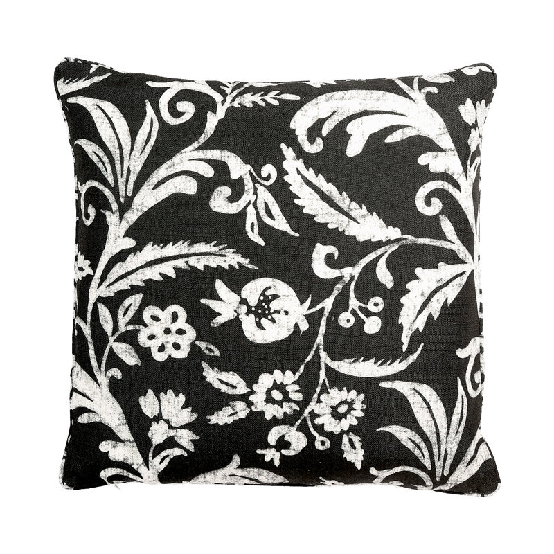 Dublin Square Pillow Cover & Insert, Black