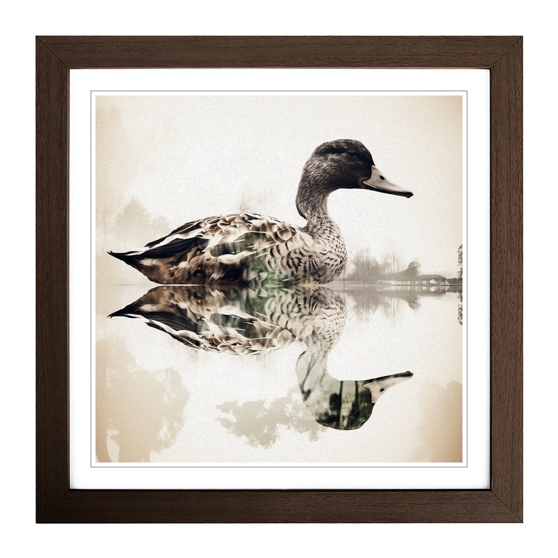 Single Picture Frame Print on Wood, Walnut