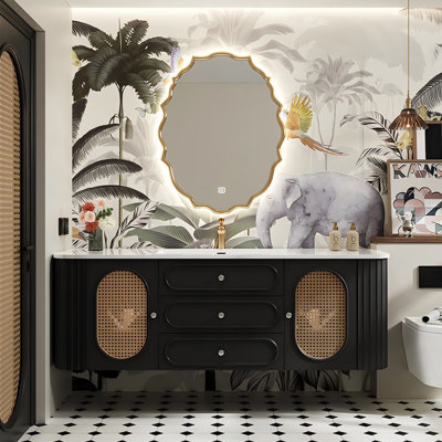 Ensemble de meuble-lavabo mural 59 pi