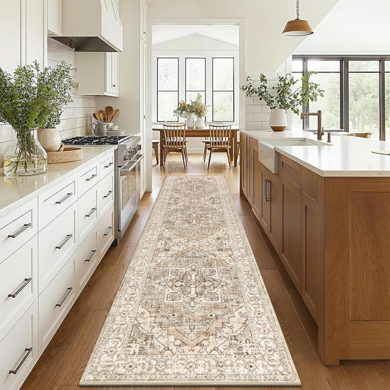 Area Rug, Beige, Runner 2' x 7'10"