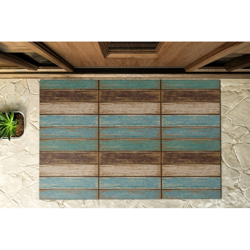 Non-Slip Striped Outdoor Doormat