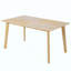 Retro Dining Table, Kitchen Room Table For 6, Minimalist Rectangular Dinette Table For Dining Room And Kitchen, Rubberwood Legs