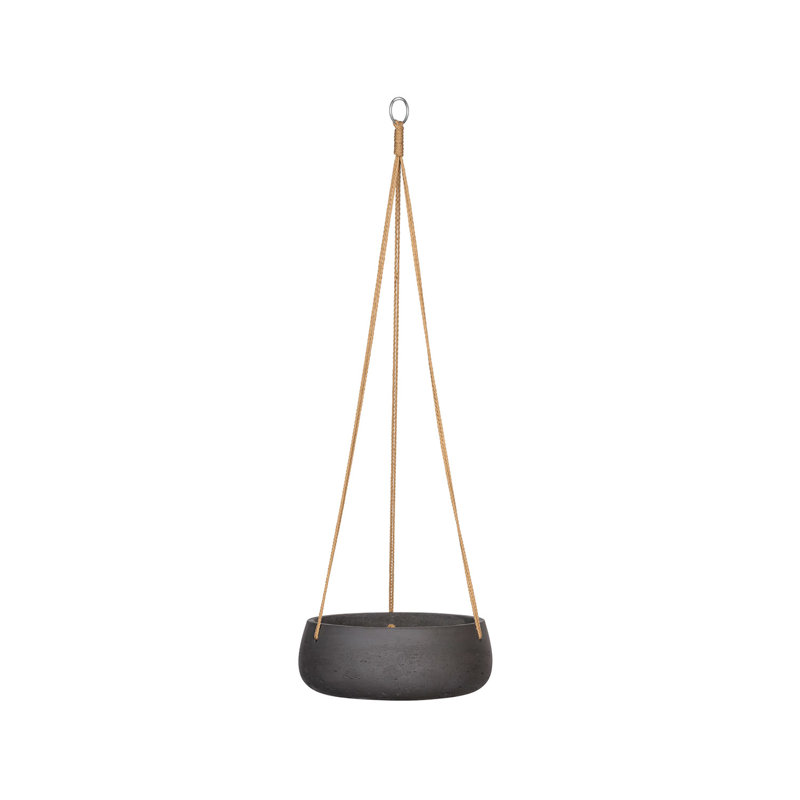 Eileen M (hanging) Black Washed, 4.33" H x 11.42" W x 11.42" D, Black washed