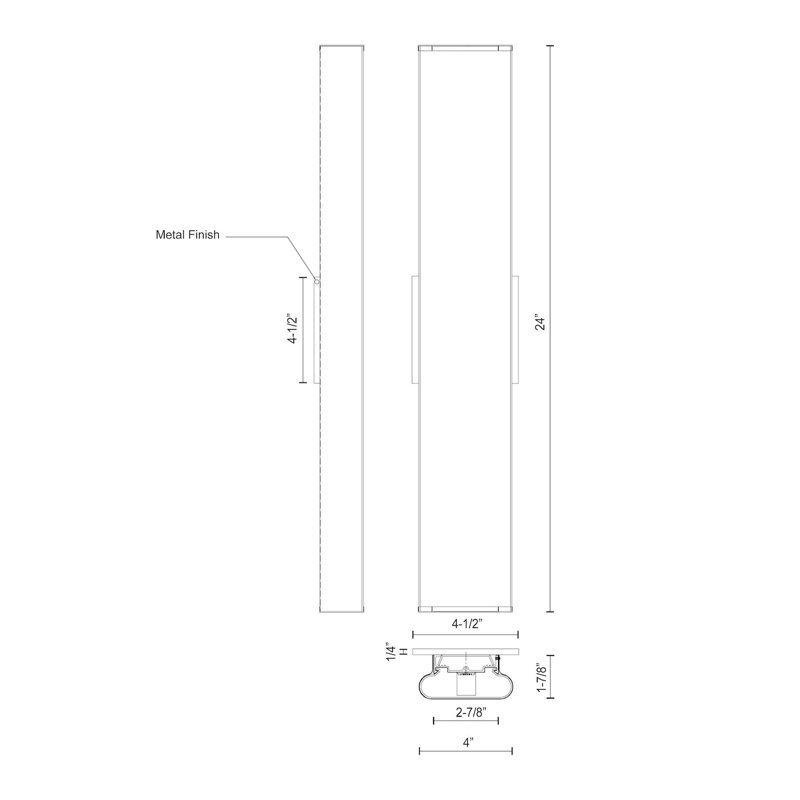 Ferguson 1 - Light LED Bath Bar, Chrome