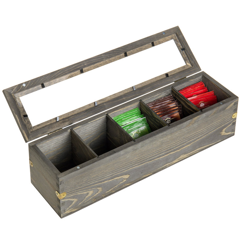 MyGift Wood Tea Box