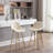 Amyris 30 inch Set of 2 Bar Stools,with Chrome Footrest Velvet Fabric Counter Stool Golden Leg Simple High Bar Stool-1394994261-1403841615