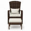 Ensemble de chaise Adirondack et repose-pieds en rotin PE de style classique avec coussins amovibles pour porche de terrasse et bord de piscine-437463466