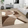 Cathalia Abstract Machine Woven Polypropylene Area Rug in Brown/Beige