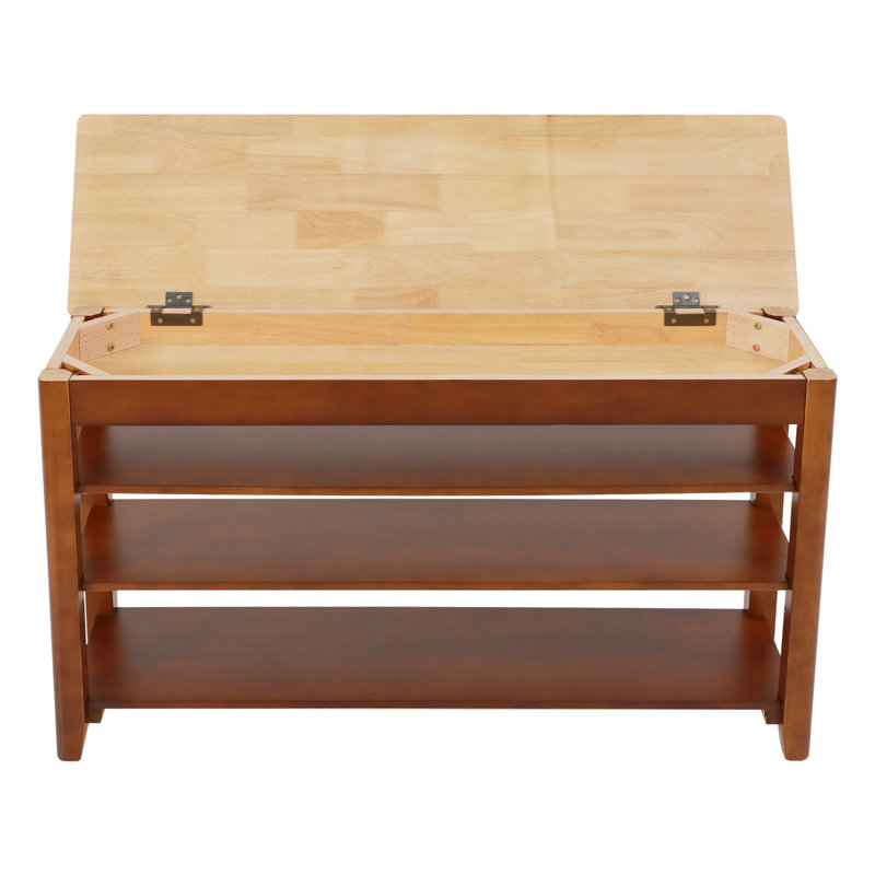 Banc de rangement à chaussures en bois à 3 niveaux
