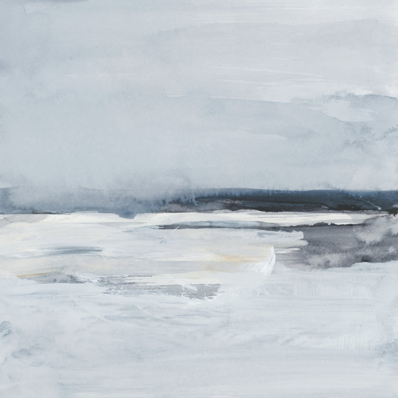Inky Coastline II by Victoria Barnes - Wrapped Canvas Painting, 30cm H x 30cm W x 3.8cm D