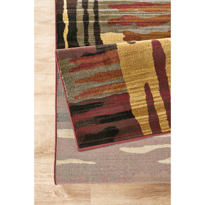 Tapis contemporain d'intérieur, Rectangle 5 pi 3 po x 7 pi 3 po