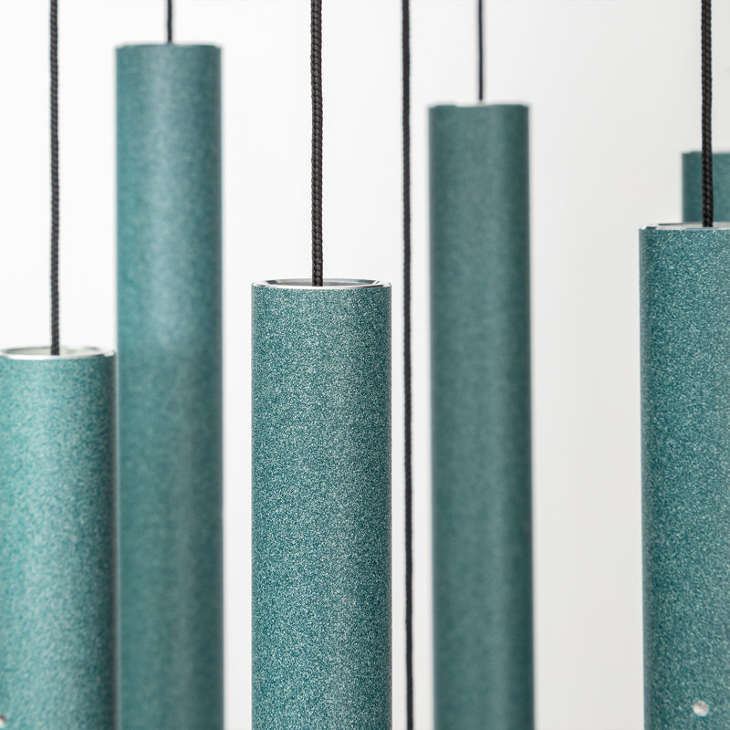 Patina Green 30" Aluminum Wind Chime for Outdoor Decor