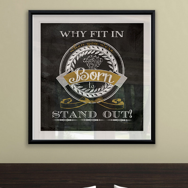 «Born to Stand Out» - reproduction de cadre photo, H 30,5 po x l 30,5 po x P 1,5 po