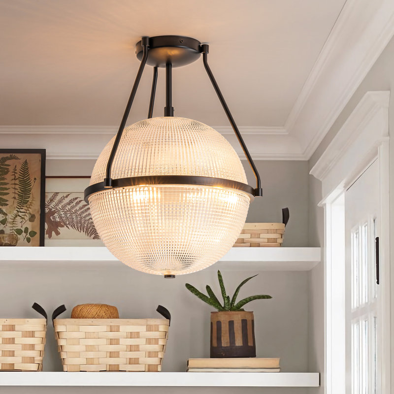 Neven Glass Semi Flush Mount