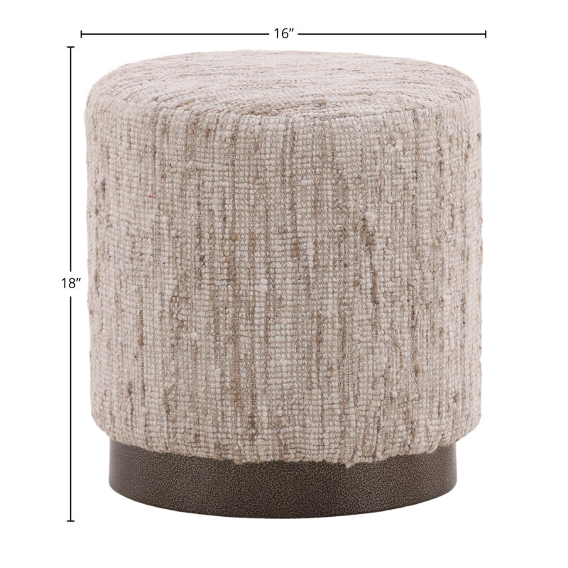 Golding Hand Spun Yarn Stool, Beige
