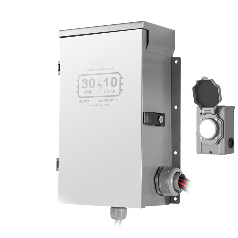 Manual Transfer Switch 30A Generator Transfer Switch Kit NEMA 3R 7500W 120/240V, 7,500