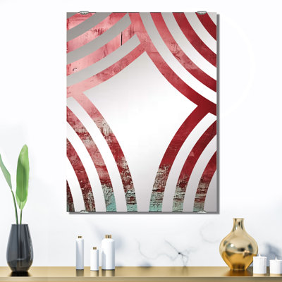 Wesby - Grand miroir mural à collage abstrait