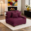 Chaise avec accoudoirs en velours côtelé Milbrey-235624983-235624980