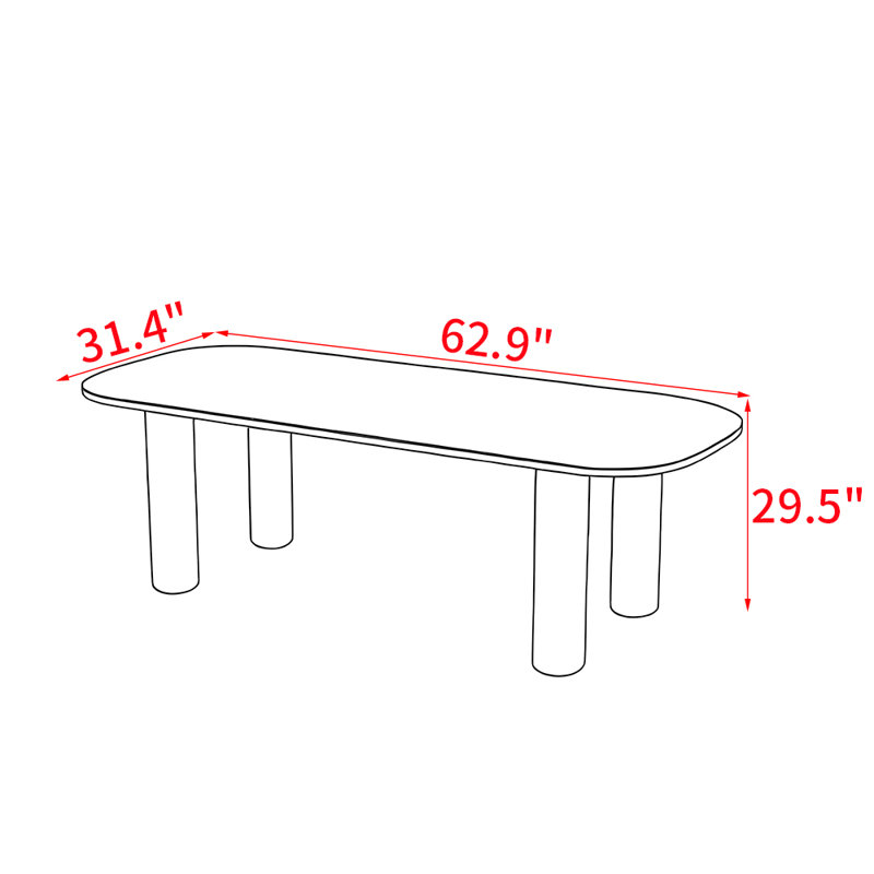 Rubenstein, H 29,5 po x L 62,9 po x l 31,4 po