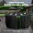Patio Round Table Cover, Waterproof Anti-UV Durable Patio Dining Set Cover, Patio Furniture Cover, Black
