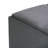 Avalon 35"W Upholstered Linen-Look Fabric Modern Square Coffee Table Storage Ottoman with 4 Flip-Over Trays-1916693127