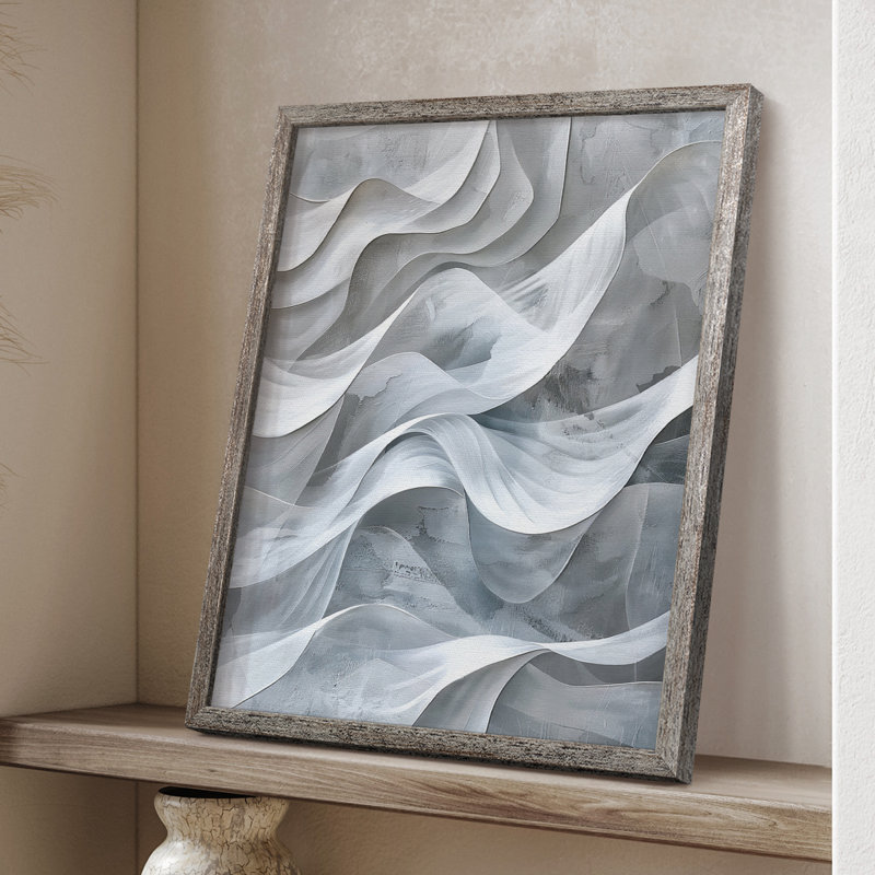 ABSTRACT Series CDLV, reproduction encadrée - bois massif, H 30 po x l 24 po