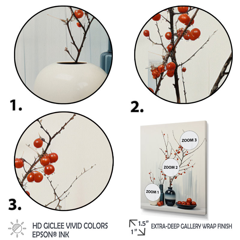 Linfert Red Beige Mid Century Minimalist Pottery, reproduction d'art sur toile encadrée, H 32 po x l 16 po x P 1 po