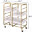 Serving Cart With 3 Adjustable Trays