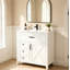Meuble-lavabo 30 po avec lavabo blanc
