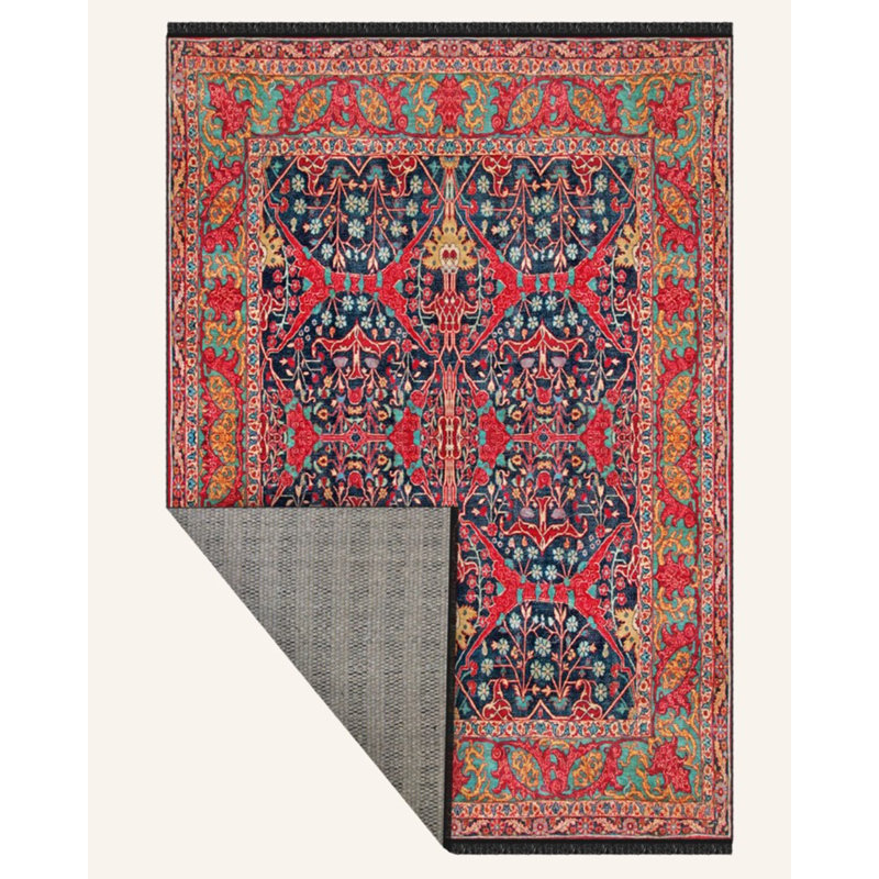 Tapis en coton Guindazola, Tapis de couloir 3 pi 4 po x 9 pi 11 po