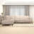 Amara Left Sectional Cream Fabric Sofa