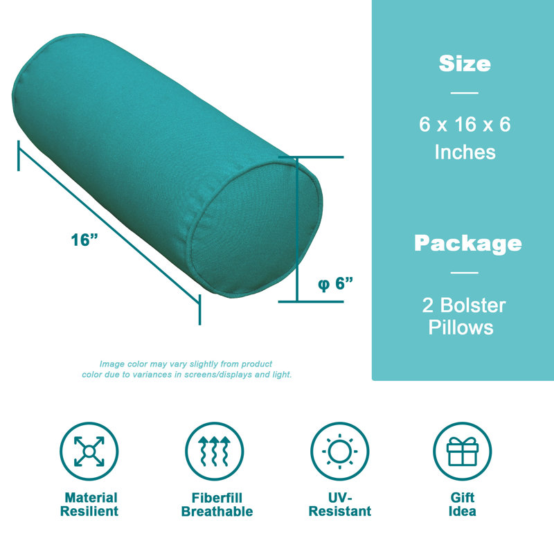 Outdoor Reversible Throw Pillow, Green