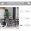 Rectangular Metal Outdoor Dining Table - 90 cm W 90 cm D