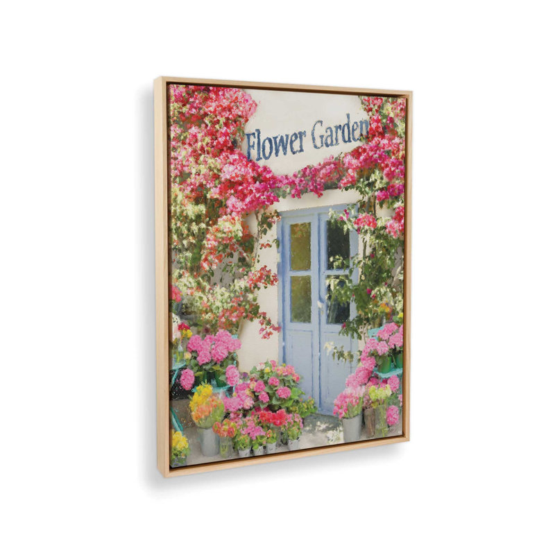 «Flower Garden» par Amber Sterling, reproduction d'art, L 30 x H 40, Tanné, Toile avec cadre