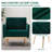 Velet Tufted Armchair With Gold Metal Legs-1602172589