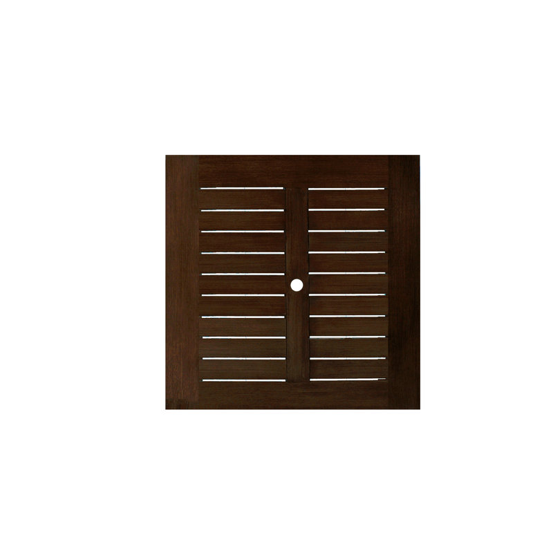 Club Aluminum Outdoor Dining Table, Mahogany