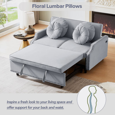 Upholstered Convertible Sofa Bed