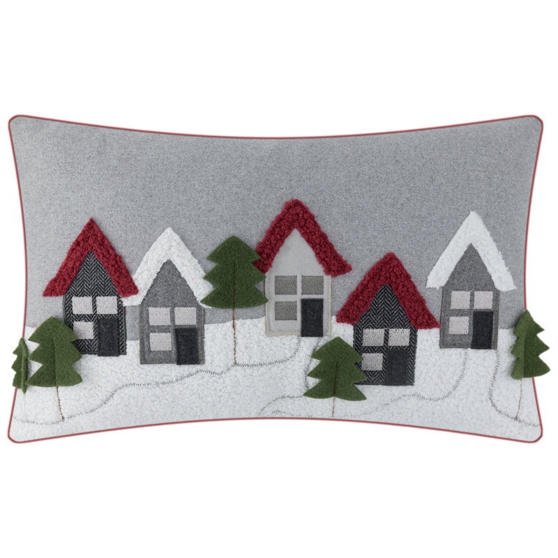 Housse de coussin en polyester brodé 