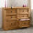 Enye Farmhouse 6 Drawer Double Dresser For Bedroom, Chest Pine Wood Rustic Style