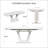 62.99-78.74" Grey White Dining Table