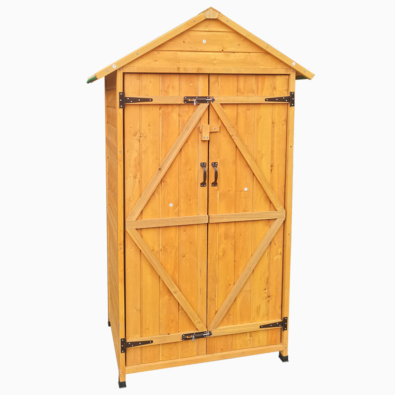 Rangement à outils en bois naturel pour grande cour 68,50 po x 22,83 po x 40,35 po
