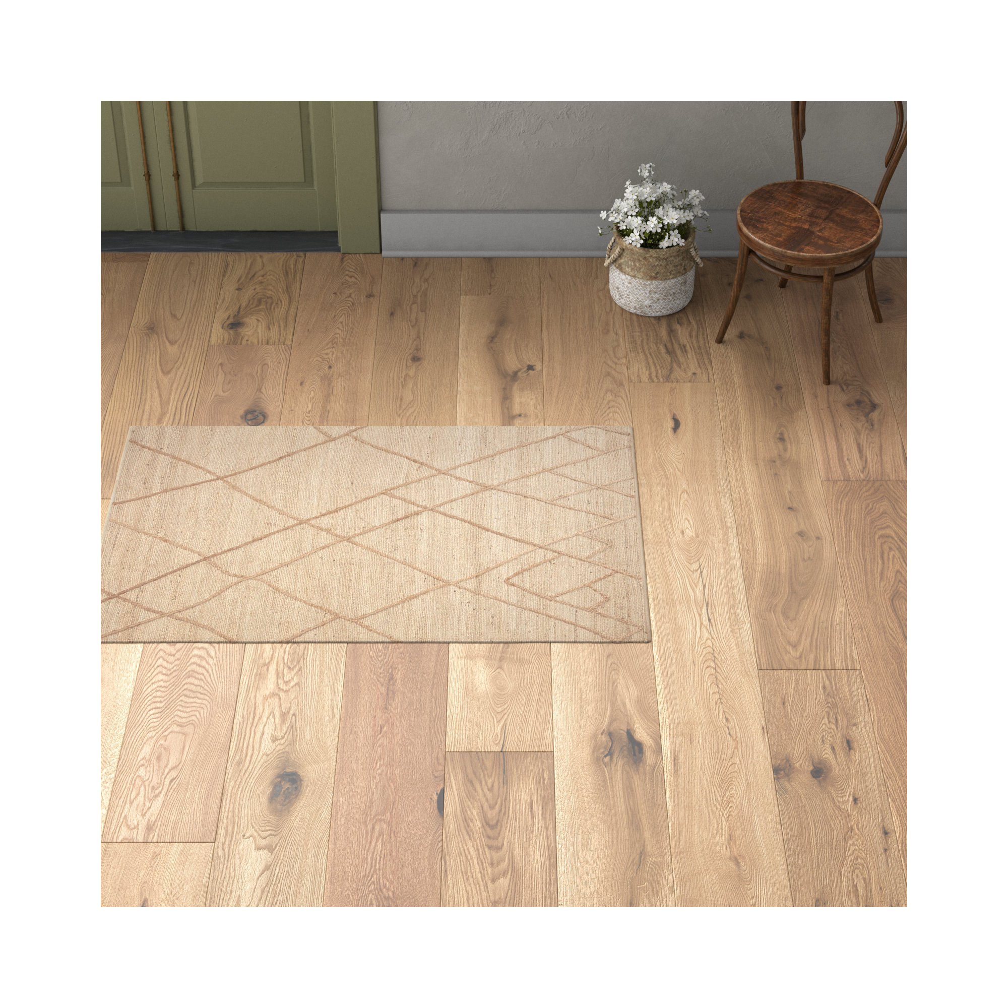 Albemarie Handmade Jute / Sisal Cream Rug, Rectangle 2'3" x 3'9"